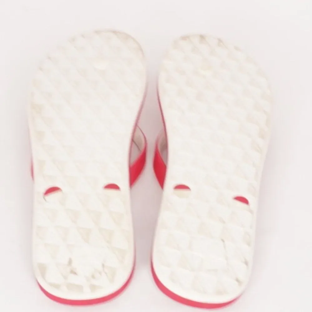 Roxy Red & White Hawaiian Floral Print Flip Flops - Picture 6 of 6